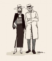 女性イラスト　男性イラスト　イラストレーション　ファッションイラスト　ファッションイラストレーション　illustration　fashionillistration　生活　おしゃれ　エレガント　シンプル　上品　おしゃれ　線画　ドローイング　吉岡ゆうこ　yukoyoshioka
